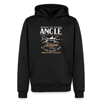 Angeln Ehe Frau Liebe - Männer Premium Bio Hoodie - Schwarz - Vorne - Nico (187cm)