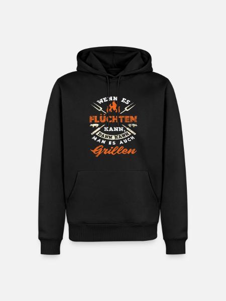 Grillen Spruch Grill Griller - Männer Premium Bio Hoodie - Schwarz