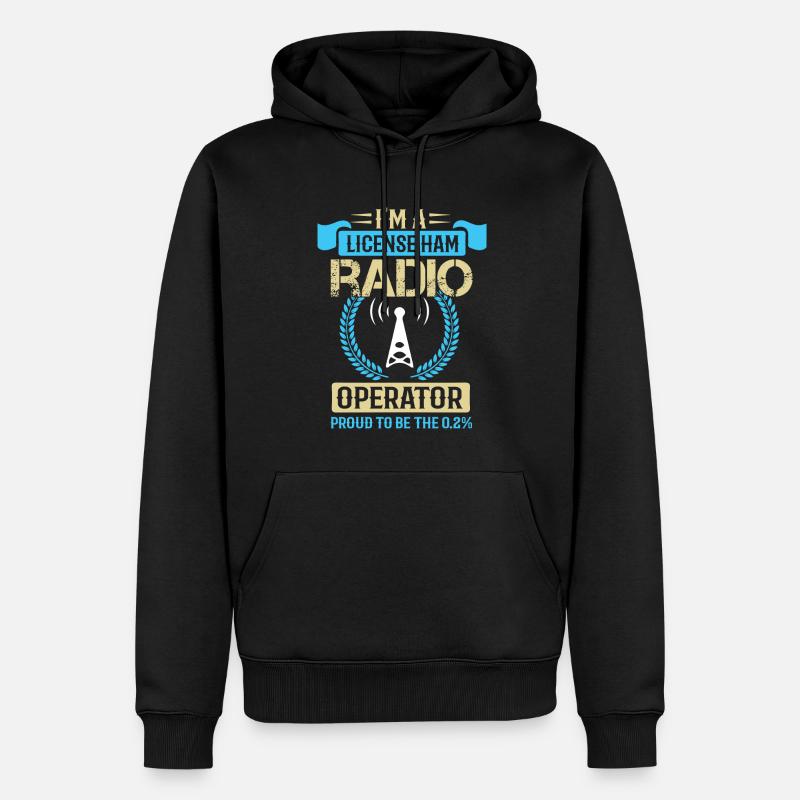 Amateurfunk Lizenz Besitzer - Männer Premium Bio Hoodie - Schwarz