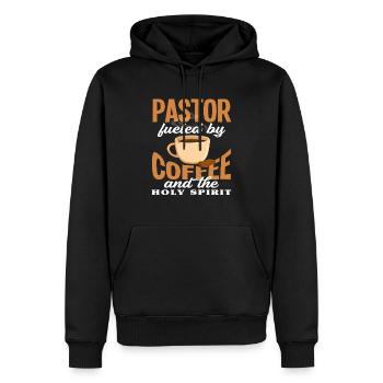 Pasteur Amateur de café Saint- - Sweat à capuche Premium bio Homme - noir - Devant - Nico (187cm)