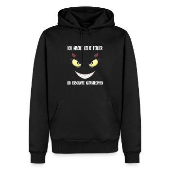 Ich Mache Keine Fehler Ich Erschaffe Katastrophen - Männer Premium Bio Hoodie - Schwarz - Vorne - Nico (187cm)