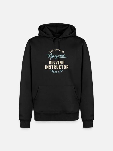 Lustig Awesome Driving Instructor Job Beruf - Herre Premium økologisk hoodie - sort