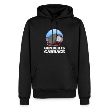 Gender Is Garbage LGBT Nichtbinär - Männer Premium Bio Hoodie - Schwarz - Vorne - Nico (187cm)