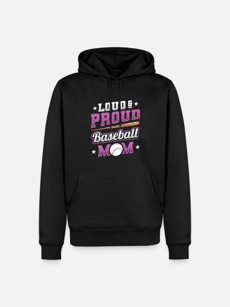 Laut und stolzer Baseball-Mutter - Männer Premium Bio Hoodie - Schwarz