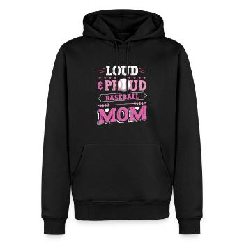 Laut und stolze Baseball-Mutter - Männer Premium Bio Hoodie - Schwarz - Vorne - Nico (187cm)