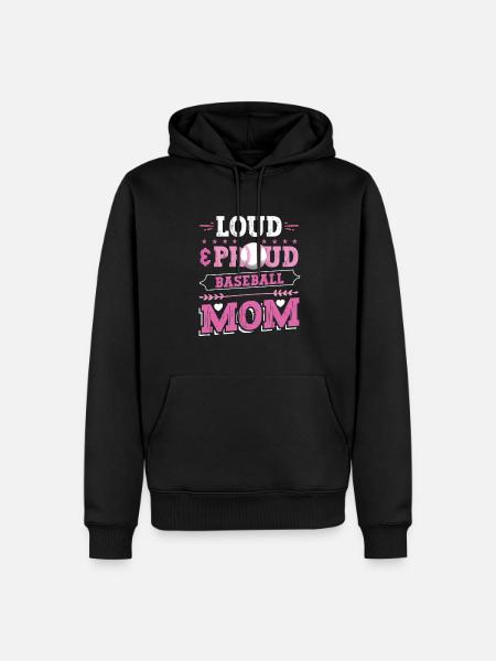 Laut und stolze Baseball-Mutter - Männer Premium Bio Hoodie - Schwarz