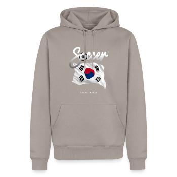 South Korea Soccer - Korean Flag - Men’s Premium Organic Hoodie - taupe - Front - Nico (187cm)