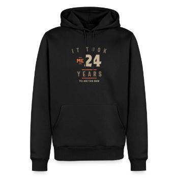 24th Birthday It Took Me 24 Years Old - Men’s Premium Organic Hoodie - black - Front - Nico (187cm)