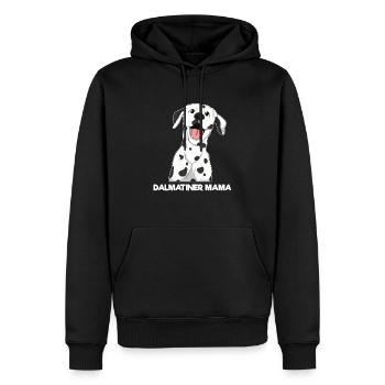 Dalmatiner Mama Frauchen Hundebesitzerin - Männer Premium Bio Hoodie - Schwarz - Vorne - Nico (187cm)