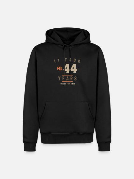 44 ° compleanno Mi ci sono voluti 44 anni - Felpa con cappuccio ecologica premium da uomo - nero