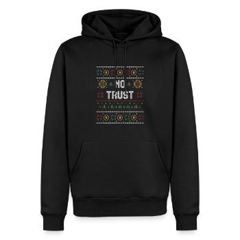 Pas de confiance dans crypto Crypto Crypto Noël - Sweat à capuche Premium bio Homme - noir - Devant - Nico (187cm)
