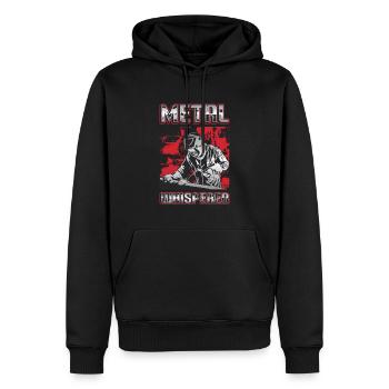 Soudage Metal Whisperer Soudeur - Sweat à capuche Premium bio Homme - noir - Devant - Nico (187cm)
