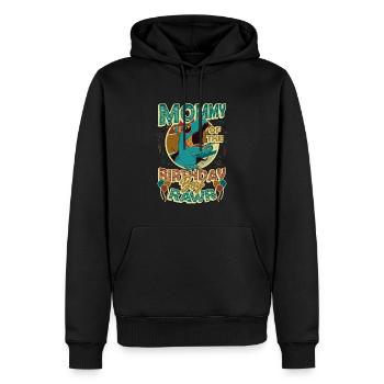 Dinosaure Maman d’Birthday Boy - Sweat à capuche Premium bio Homme - noir - Devant - Nico (187cm)