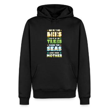 Rette die Bienen Pflanze mehr Bäume Tag der Erde - Männer Premium Bio Hoodie - Schwarz - Vorne - Nico (187cm)