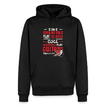 Coole Opas spielen Gitarre - Männer Premium Bio Hoodie - Schwarz - Vorne - Nico (187cm)