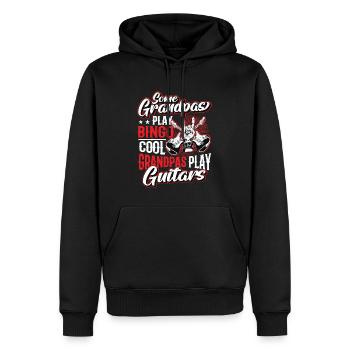 Coole Opas spielen Gitarre - Männer Premium Bio Hoodie - Schwarz - Vorne - Nico (187cm)