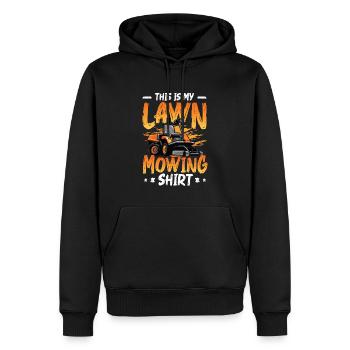 C’est ma tondeuse à gazon - Sweat à capuche Premium bio Homme - noir - Devant - Nico (187cm)