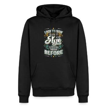 Ich weiß nicht, wie ich mich verhalten soll. - Männer Premium Bio Hoodie - Schwarz - Vorne - Nico (187cm)