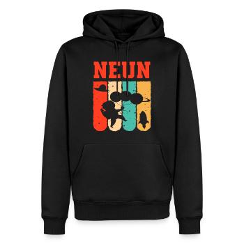 Astronaut 9. Geburtstag Weltraum Jungen Geschenk - Männer Premium Bio Hoodie - Schwarz - Vorne - Nico (187cm)