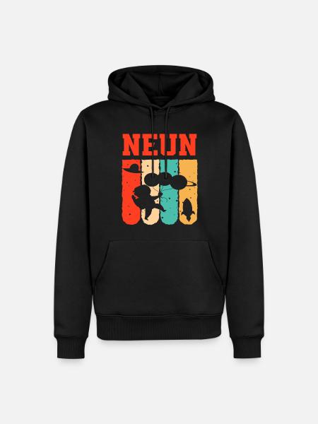 Astronaut 9th Birthday Space Boy Gift - Men’s Premium Organic Hoodie - black