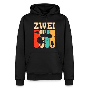 Astronaut 2. Geburtstag Weltraum Jungen Geschenk - Männer Premium Bio Hoodie - Schwarz - Vorne - Nico (187cm)