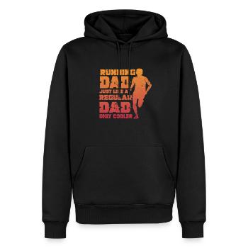 Courir papa, tout comme un papa ordinaire, seulement plus cool - Sweat à capuche Premium bio Homme - noir - Devant - Nico (187cm)