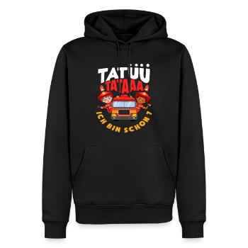 Tatüü TaTaaa 7. Geburtstag Feuerwehr Jungs - Männer Premium Bio Hoodie - Schwarz - Vorne - Nico (187cm)