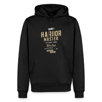 Harbor Master Job Occupation Birthday Worker - Men’s Premium Organic Hoodie - black - Front - Nico (187cm)