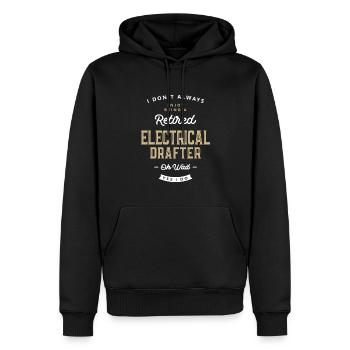 Électricien Dessinateur Emploi Profession Anniversaire Travailleur - Sweat à capuche Premium bio Homme - noir - Devant - Nico (187cm)