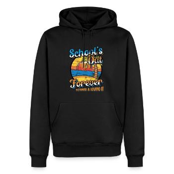 Schools Out Forever, Lehrer im Ruhestand. - Männer Premium Bio Hoodie - Schwarz - Vorne - Nico (187cm)