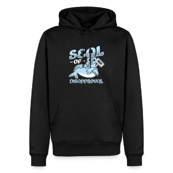 Sceau de rejet dire non. - Sweat à capuche Premium bio Homme - noir - Devant - Nico (187cm)