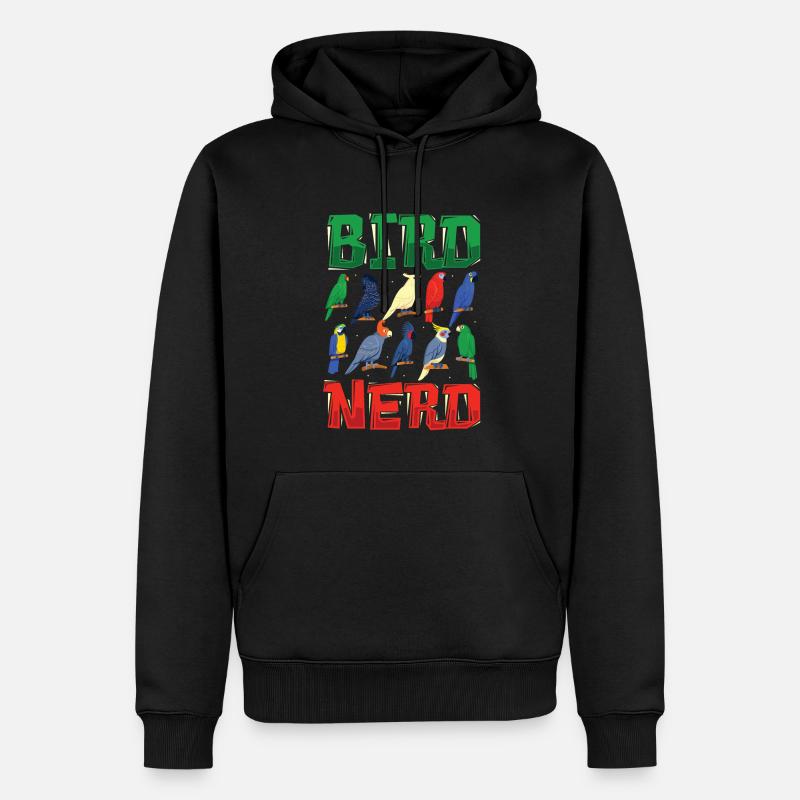 Observation des oiseaux Nerd - Sweat à capuche Premium bio Homme - noir