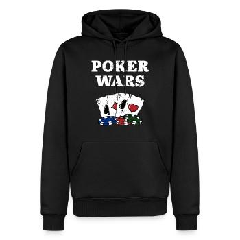 Poker Wars Gambler Casino Gambling Gaming Place - Sweat à capuche Premium bio Homme - noir - Devant - Nico (187cm)