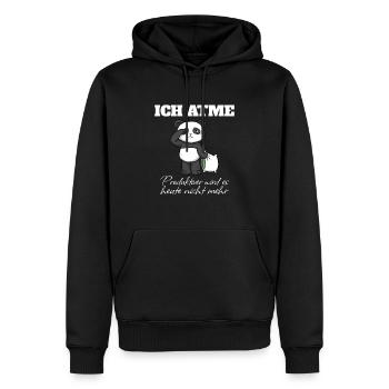 Ich Atme Produktiver Wird Es Heute Nicht Mehr - Männer Premium Bio Hoodie - Schwarz - Vorne - Nico (187cm)