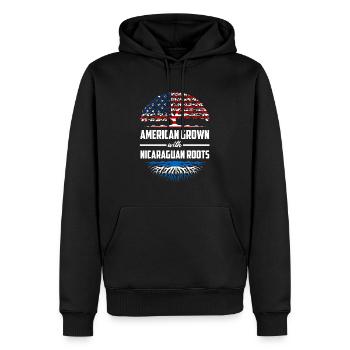 Nicaraguanische Wurzeln Amerika Nicaragua - Männer Premium Bio Hoodie - Schwarz - Vorne - Nico (187cm)