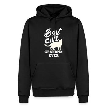 Katze Katzen Großmutter - Männer Premium Bio Hoodie - Schwarz - Vorne - Nico (187cm)