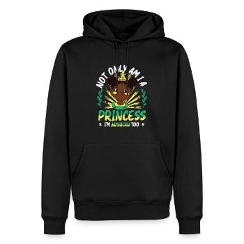 Princesse jamaïcaine, je suis jamaïcaine. - Sweat à capuche Premium bio Homme - noir - Devant - Nico (187cm)