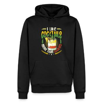 Like Cocktails More Than Cookies Christmas In Juli - Männer Premium Bio Hoodie - Schwarz - Vorne - Nico (187cm)