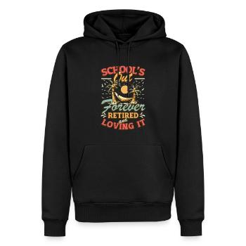 Schools Out Forever, Lehrer im Ruhestand. - Männer Premium Bio Hoodie - Schwarz - Vorne - Nico (187cm)
