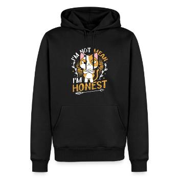 I'm Not Mean I'm Honest Straight Talker - Men’s Premium Organic Hoodie - black - Front - Nico (187cm)