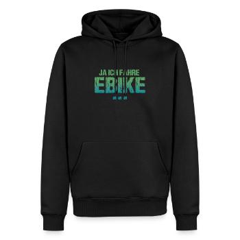 Ja Ich Fahre E-Bike, Neidisch? - Männer Premium Bio Hoodie - Schwarz - Vorne - Nico (187cm)