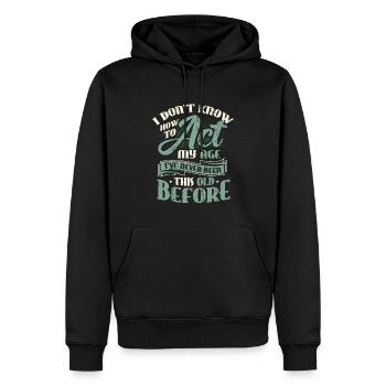 Ich weiß nicht, wie ich mich verhalten soll. - Männer Premium Bio Hoodie - Schwarz - Vorne - Nico (187cm)