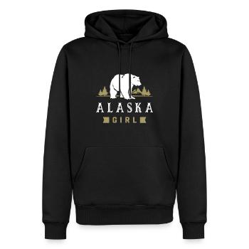 Alaska Mädchen - Männer Premium Bio Hoodie - Schwarz - Vorne - Nico (187cm)