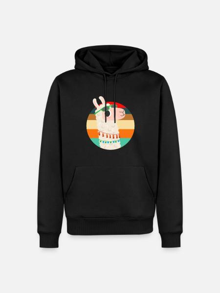 Lama Alpaca - Men’s Premium Organic Hoodie - black