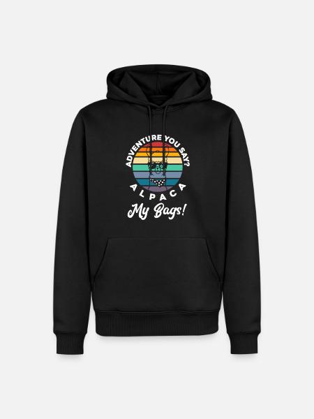 Alpaca - Men’s Premium Organic Hoodie - black