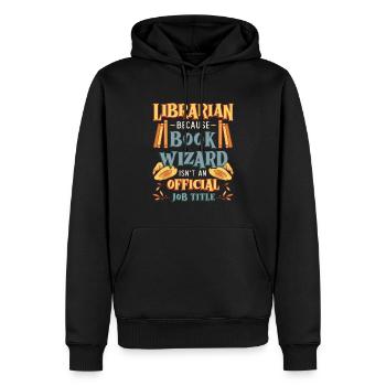 Lustiges Bibliothekar Thema - Männer Premium Bio Hoodie - Schwarz - Vorne - Nico (187cm)