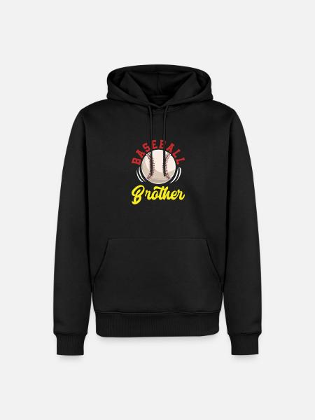 Brother Baseball - Men’s Premium Organic Hoodie - black