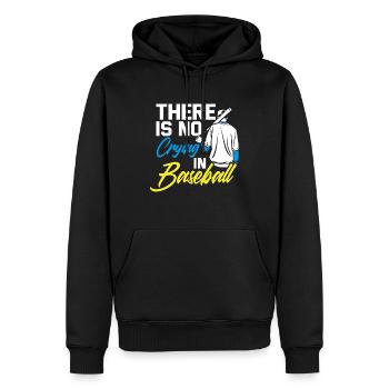 Baseball - Männer Premium Bio Hoodie - Schwarz - Vorne - Nico (187cm)