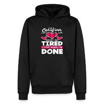 Stolze Pflegekraft - Männer Premium Bio Hoodie - Schwarz - Vorne - Nico (187cm)