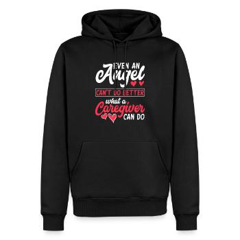 Pflegekraft Engel - Männer Premium Bio Hoodie - Schwarz - Vorne - Nico (187cm)